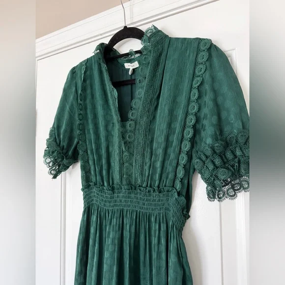 Max Studio emerald green tiered dress - Picture 3 of 12